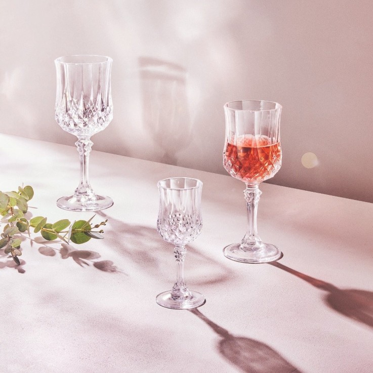 6 verres à liqueur 6cl Longchamp - Verre ultra transparent au design vintage