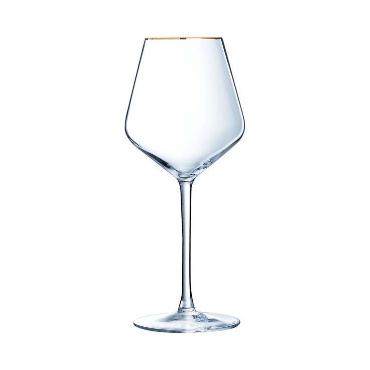 4 verres à pied 47 cl Ultime Bord Or