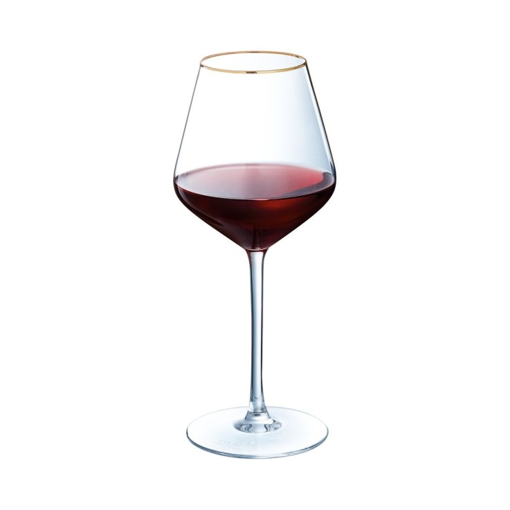 4 verres à pied 47 cl Ultime Bord Or