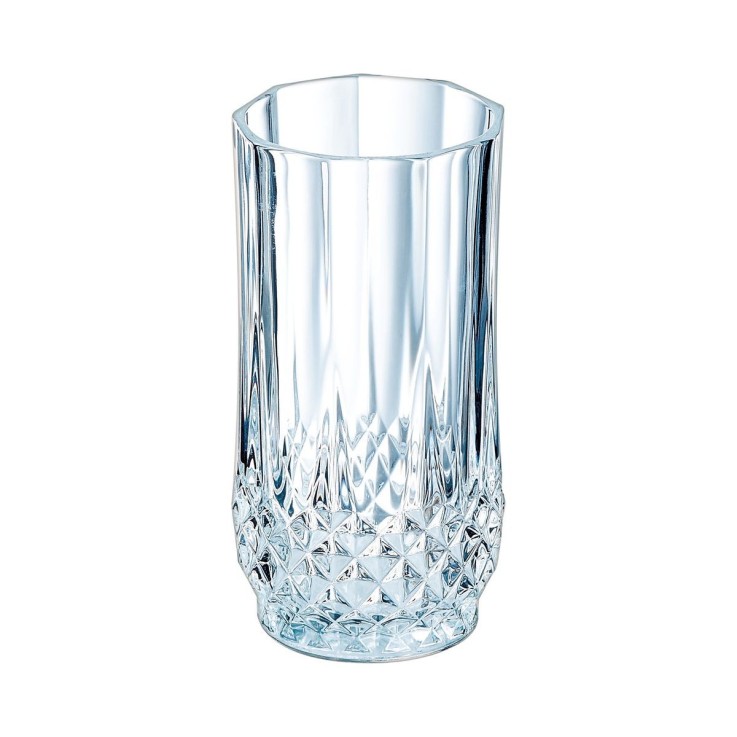 6 verres à eau vintage 28cl Longchamp - Verre ultra transparent au design vintage