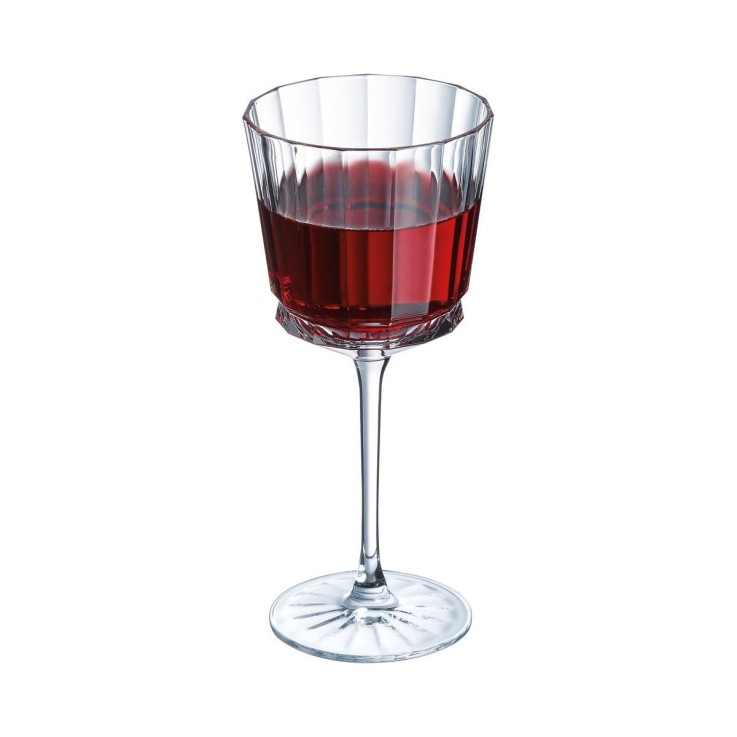 6 verres à pied 35cl Macassar - Verre ultra transparent au design vintage
