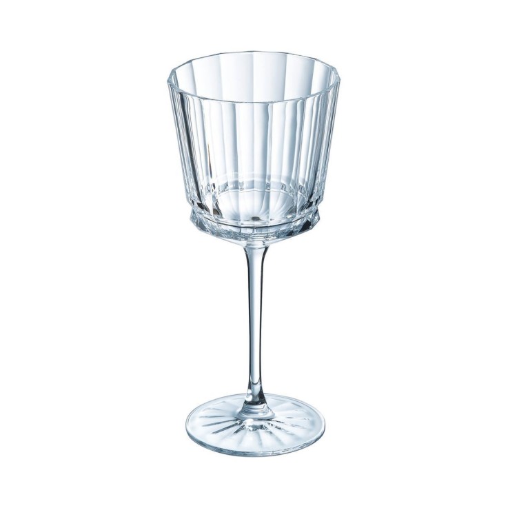 6 verres à pied 35cl Macassar - Verre ultra transparent au design vintage