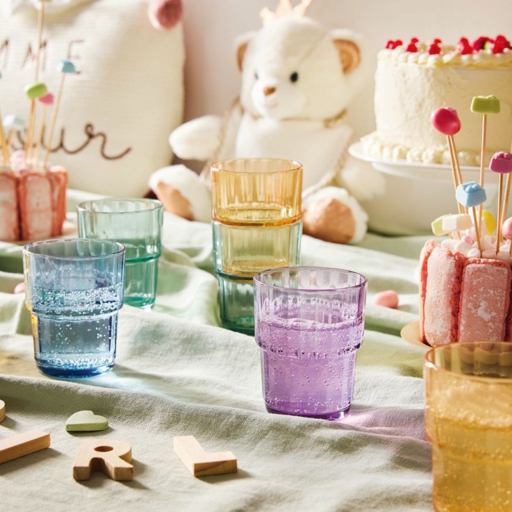 12 verres 25 cl en verre teinté -SWEETIE PIE