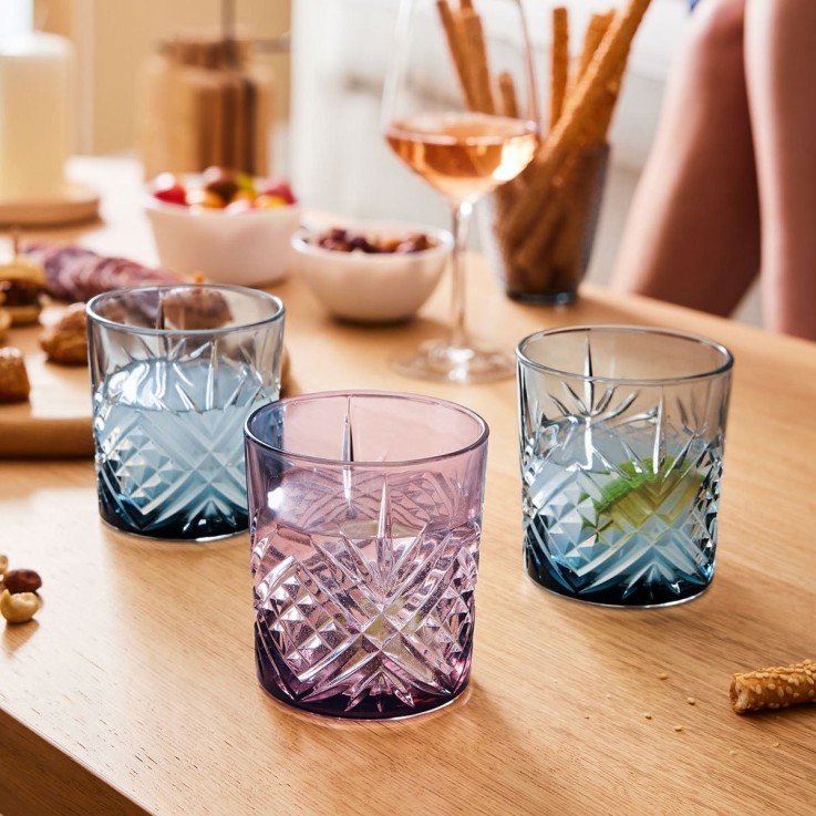 4 verres à eau mauves 30 cl -SALZBURG