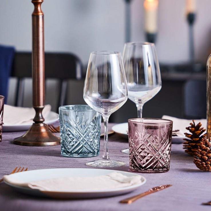4 verres à eau mauves 30 cl -SALZBURG