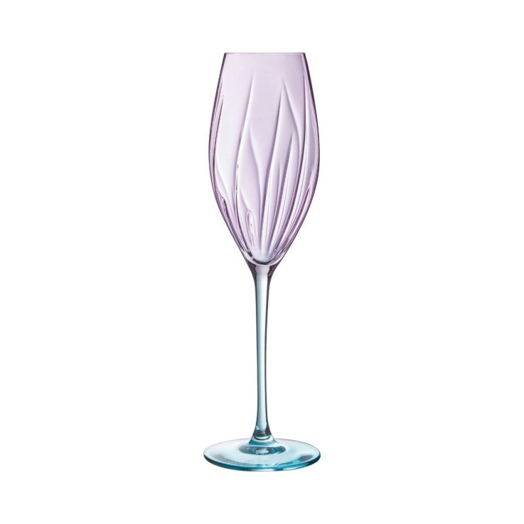 4 flûtes à champagne colorées 21cl Spring