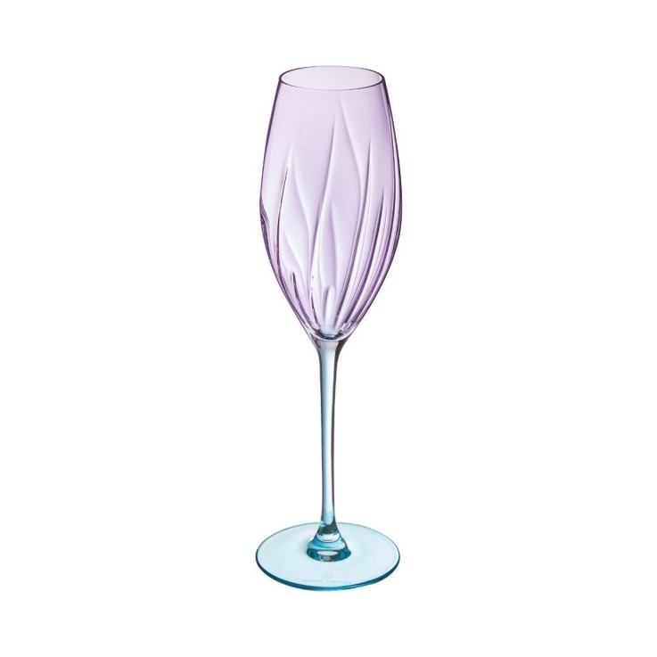 4 flûtes à champagne colorées 21cl Spring