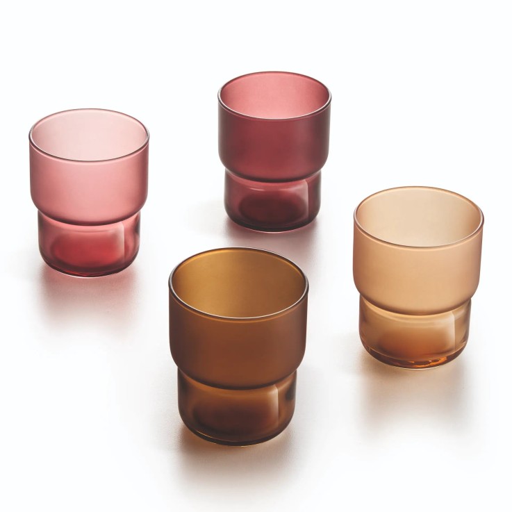 12 verres 27 cl en verre teinté -MOKA DELICE