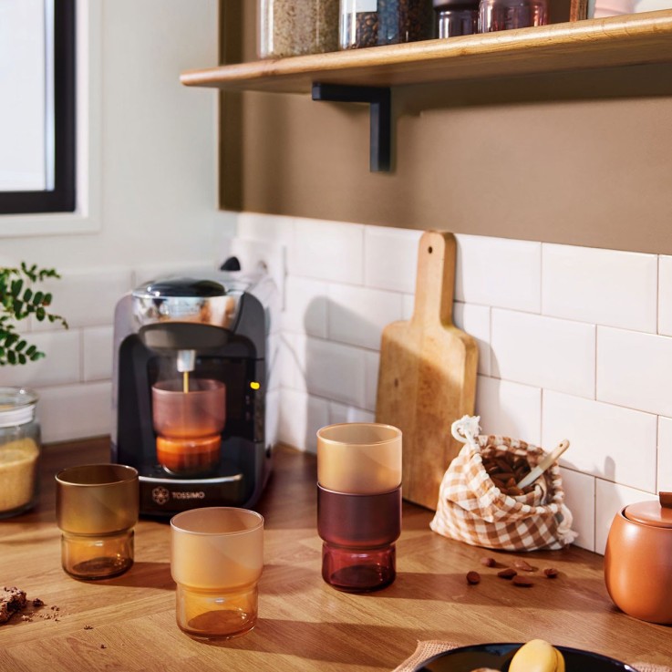 12 verres 27 cl en verre teinté -MOKA DELICE