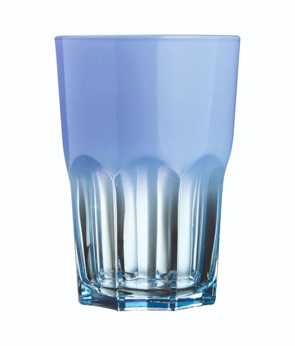 6 verres à eau 40 cl bleus...