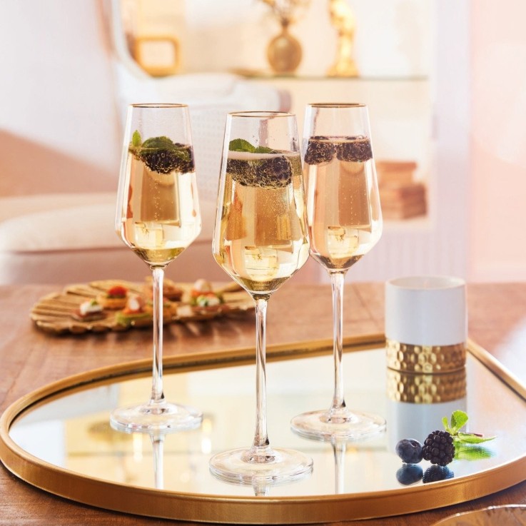 4 Flûtes 23 cl Ultime Bord Or