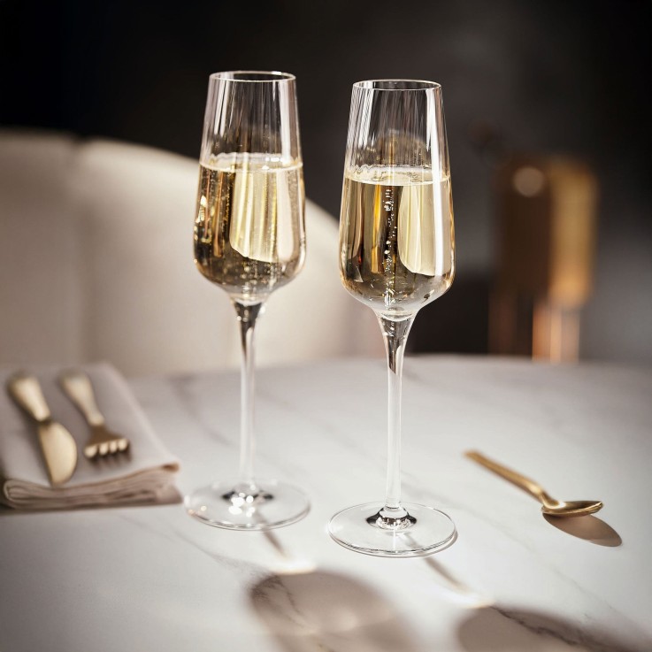 6 flûtes à champagne 21 cl Symétrie