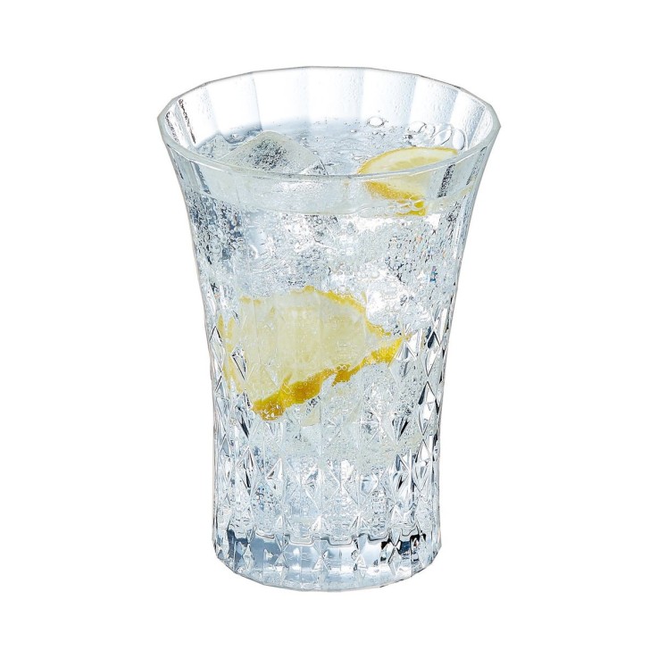6 verres à jus et soda 36cl Lady Diamond - Verre ultra transparent au design vintage