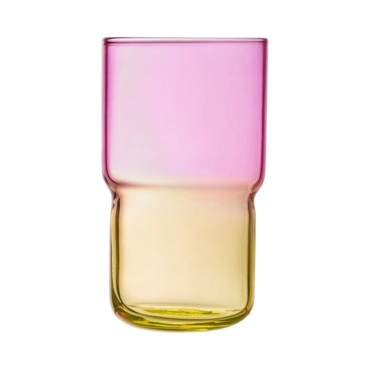 6 verres à eau jaune/rose 32 cl -CANDY MIX