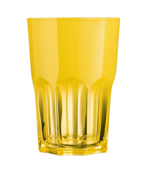 6 verres à eau 40 cl jaunes...