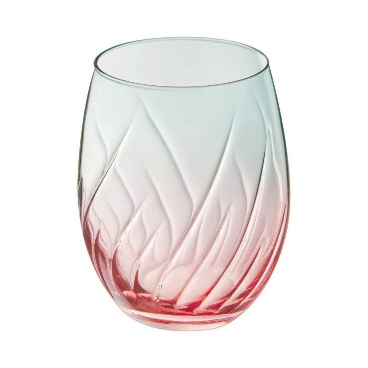 4 verres à eau colorés 36cl Spring