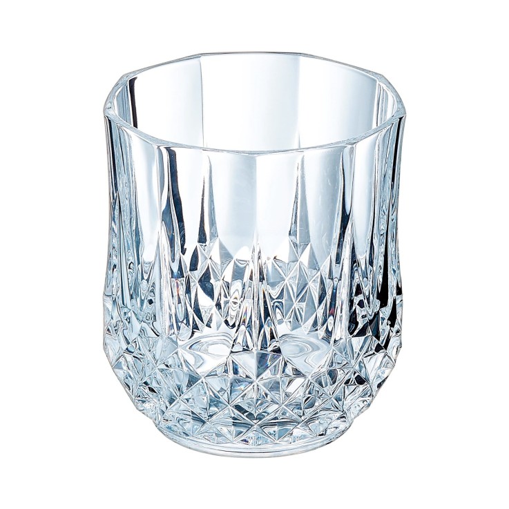6 verres à eau vintage 32cl Longchamp - Verre ultra transparent au design vintage