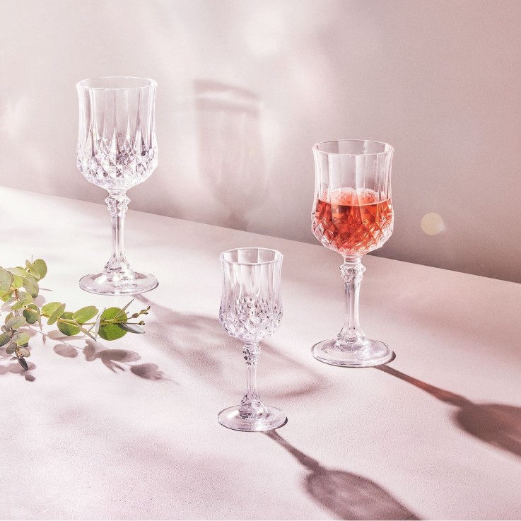 4 verres à pied 17 cl Longchamp