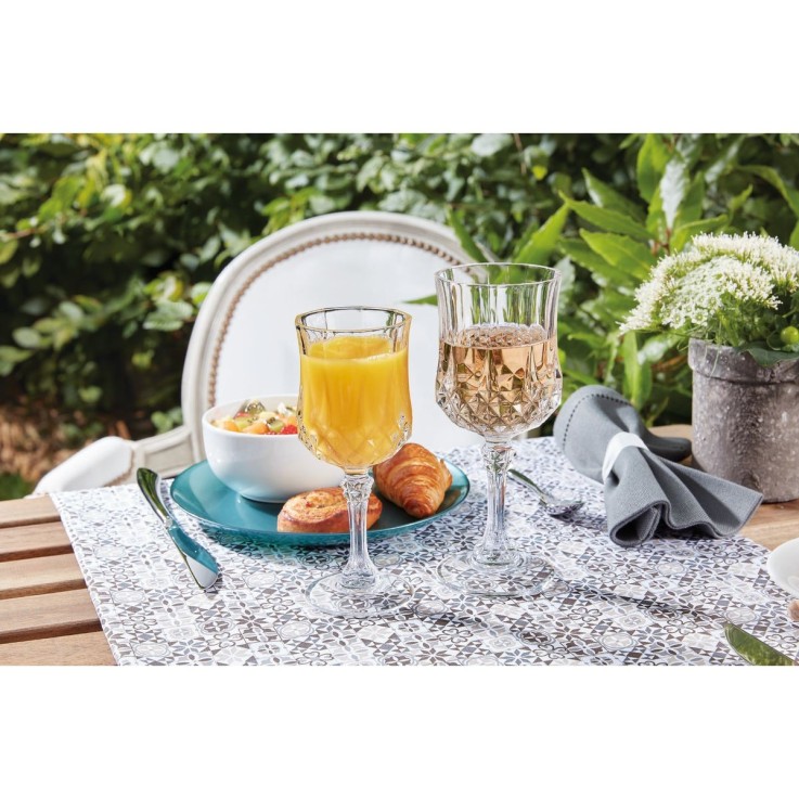 4 verres à pied 17 cl Longchamp