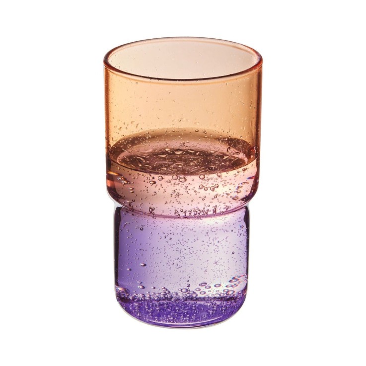 6 verres à eau violet/orange 32 cl -CANDY MIX