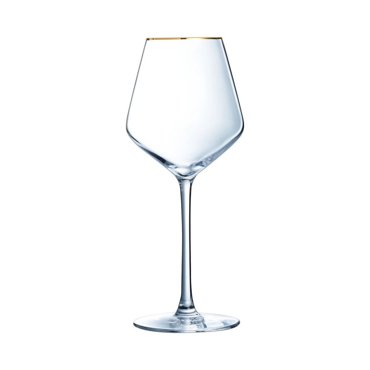 4 verres à pied 38 cl Ultime Bord Or