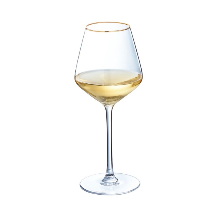 4 verres à pied 38 cl Ultime Bord Or