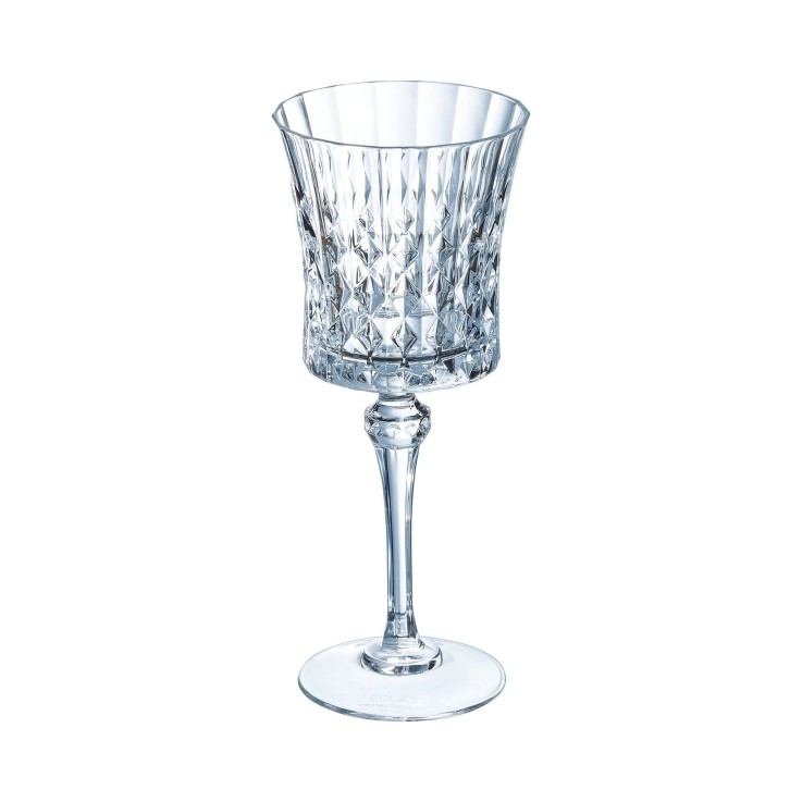 6 verres à vin rouge et blanc 27cl Lady Diamond - Verre ultra transparent au design vintage