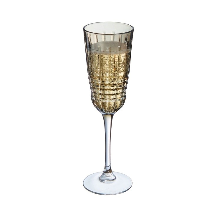4 flûtes à champagne marrons 17cl Rendez-Vous Brume