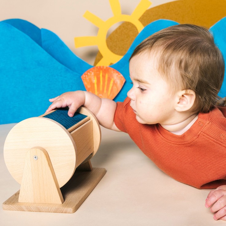 Roue sensorielle en bois pour bébé