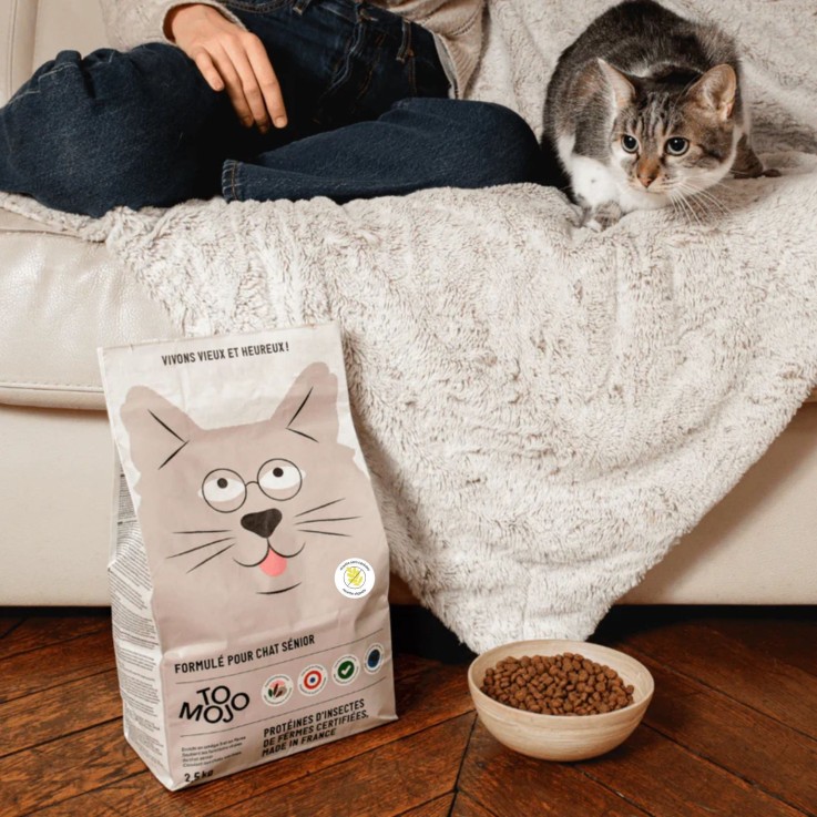 Tomojo - Croquettes aux Insectes pour Chat Senior 2,5kg
