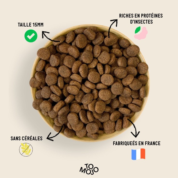 Tomojo - Croquettes aux Insectes Sans Céréales pour Chien