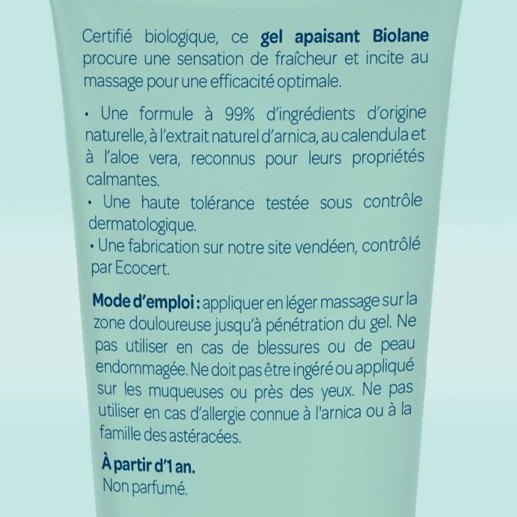 Gel apaisant certifié biologique - 20ml