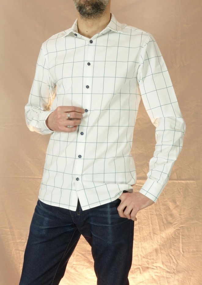 Chemise imprimée Coupe cintrée Coton Bio