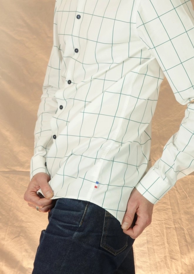 Chemise imprimée Coupe droite Coton Bio