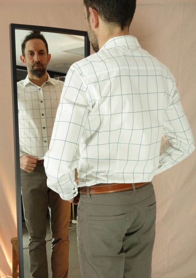 Chemise imprimée Coupe cintrée Coton Bio