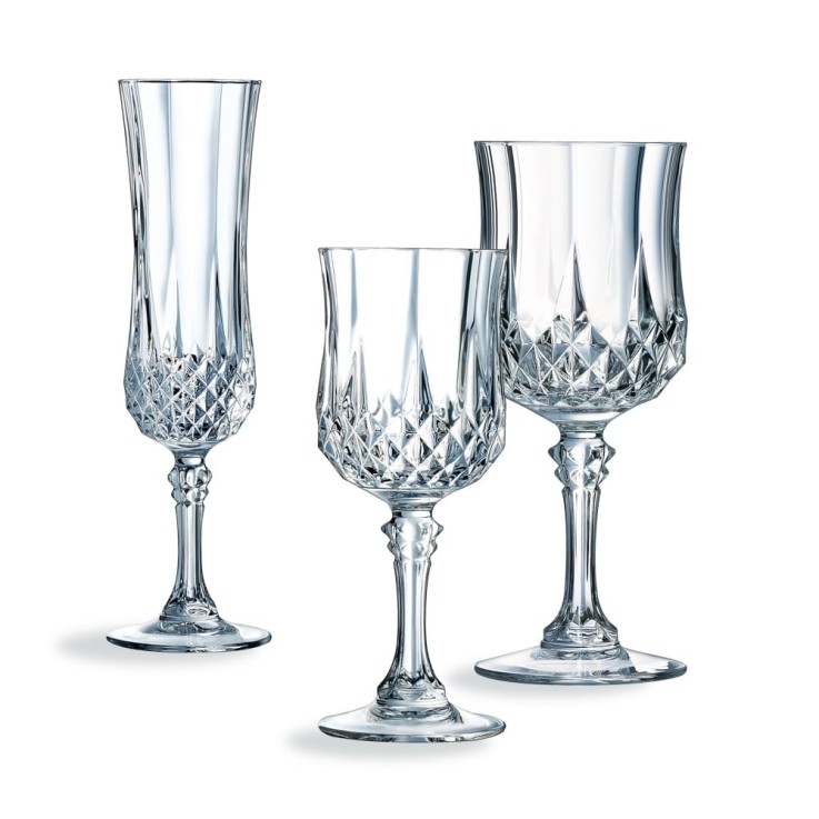 Ensemble 18 verres à pied et flûtes -LONGCHAMP