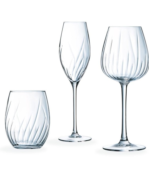 Ensemble 12 verres -SWIRLY