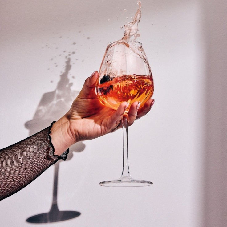 8 verres à pied en verre 47 cl