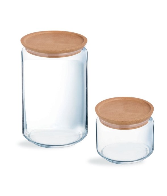 2 pots en verre - 1L et...