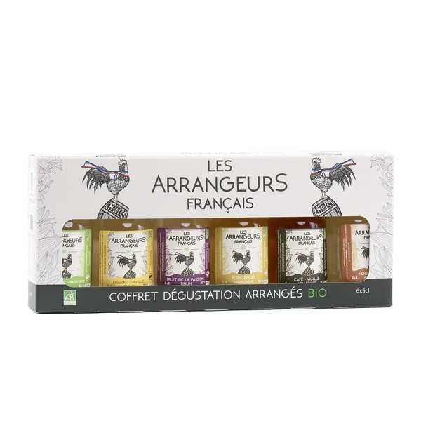 Coffret dégustation Arrangeurs Français - 6 rhums et armagnacs arrangés bio - Coffret de 6 mignonnettes de 5cl