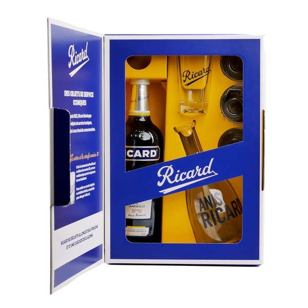 Coffret Ricard collection Années 50 - Bouteille 70cl, 1 carafe et 4 verres