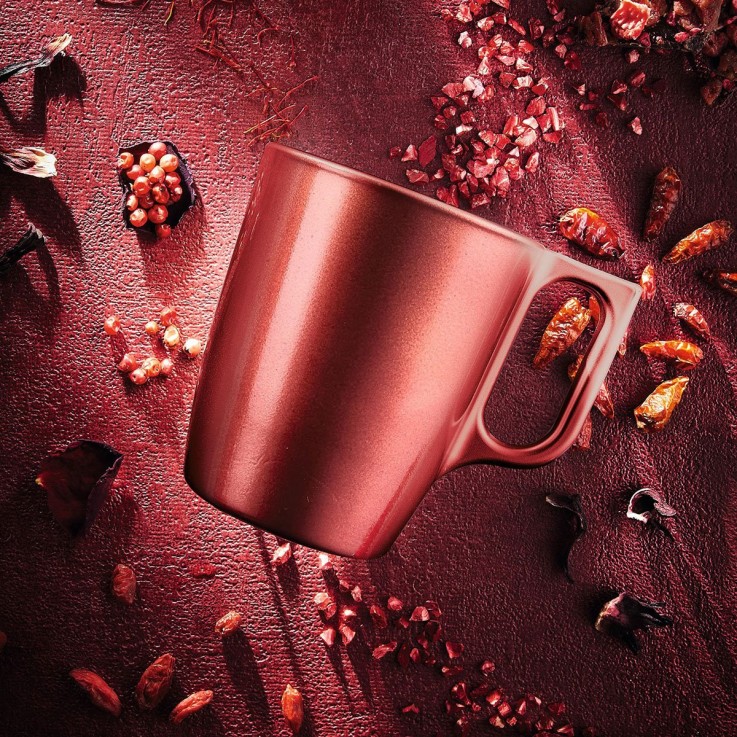 6 mugs 25 cl Rouges -FLASHY