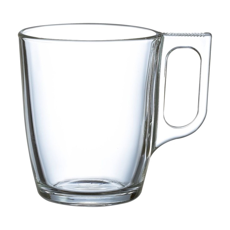 6 mugs en verre 25 cl