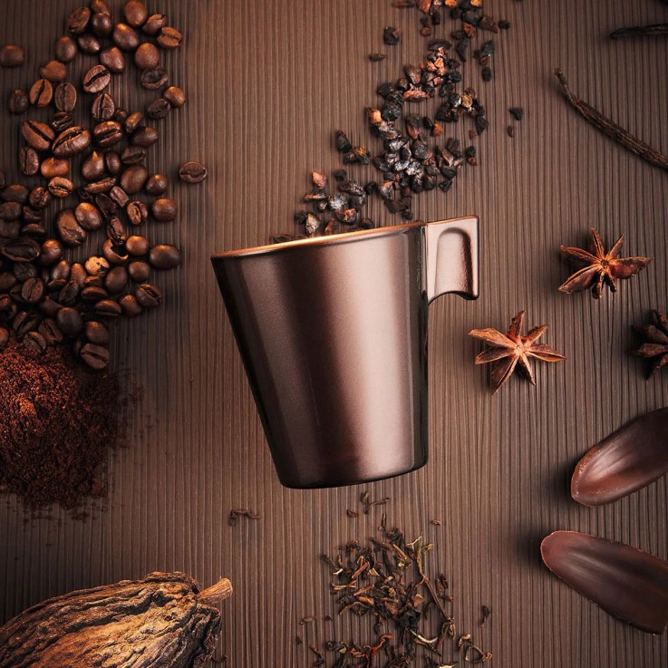 6 tasses 8 cl Chocolat -FLASHY