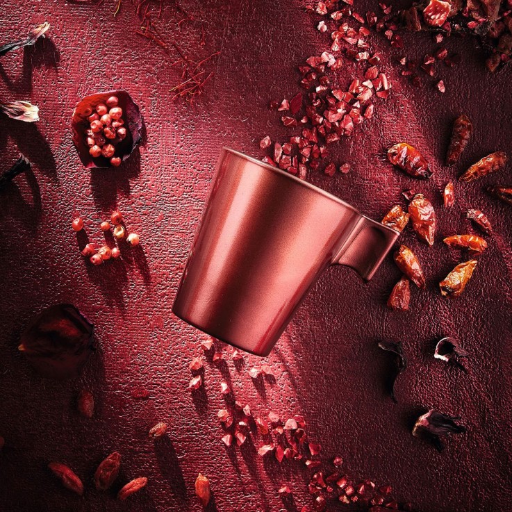 6 tasses 8 cl Rouges -FLASHY
