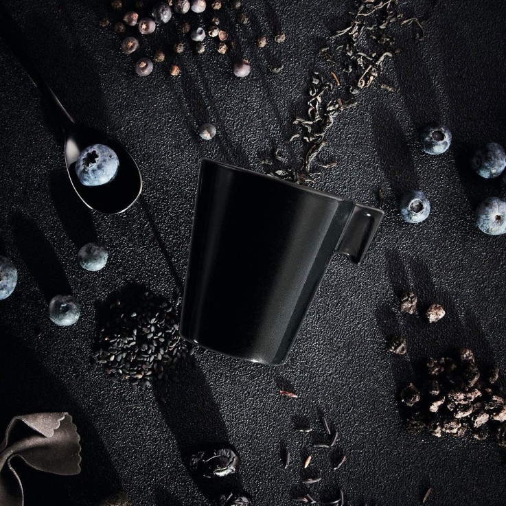 6 tasses 8 cl Noires -FLASHY