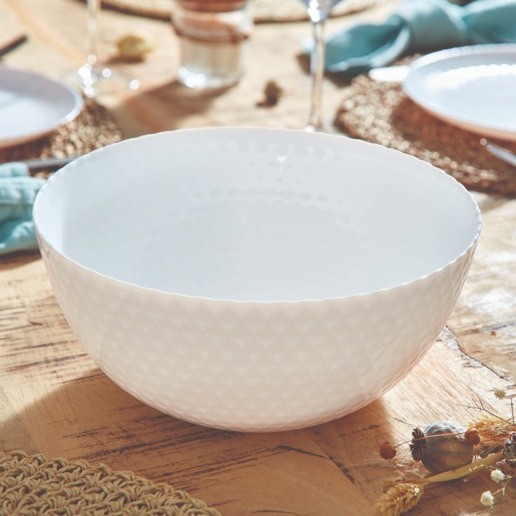 Saladier blanc 24 cm -PAMPILLE