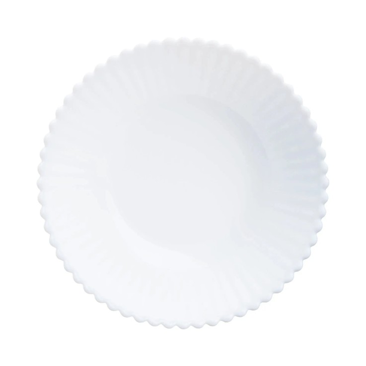 6 coupelles blanches en opale 16 cm -BLOOM