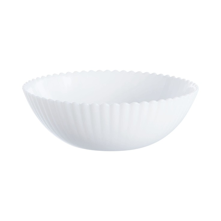 6 coupelles blanches en opale 16 cm -BLOOM