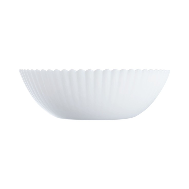 6 coupelles blanches en opale 16 cm -BLOOM